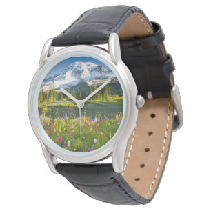Montre Fleurs Mt. Rainier Fleurs sauvages