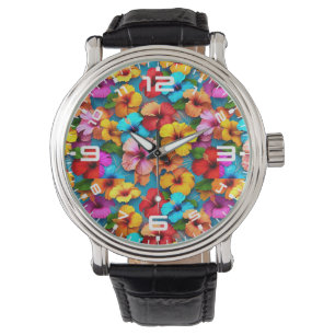Montre Fleurs multicolores florales Motif-36355