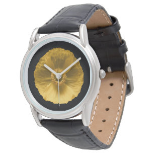 Montre Fleurs Pavot jaune
