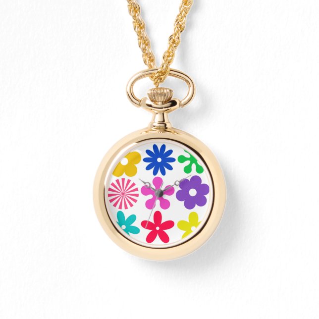 Montre FLEURS RÉTRO super (Recto)