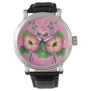 Montre Fleurs rose pâle Thunder_Cove