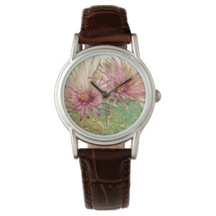 Montre Fleurs roses de cactus