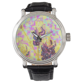 Montre fleurs sauvages bluebonnet en haut