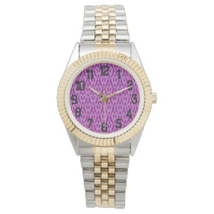 Montre Fleurs violettes Art Déco