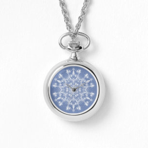 Montre Flocon de neige fractionné en dentelle Abstraite s