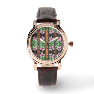 Montre Floral 3D Photo-Art Motif Élégance sans date