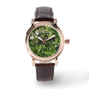 Montre Floral Faced Watch "Il n'y a que le présent"