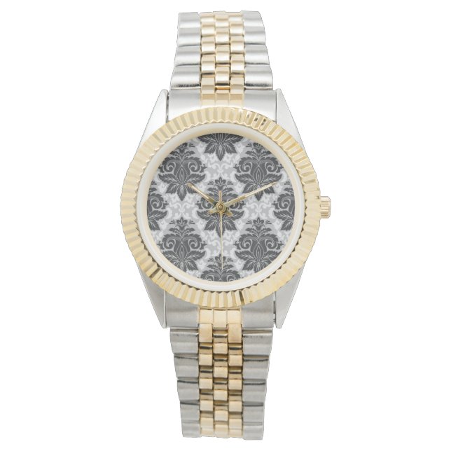 Montre Floral noir-blanc (devant)