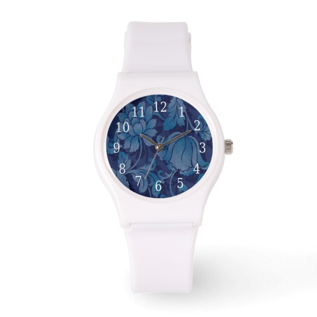 Montre Florale Bleue Grace (Recto)
