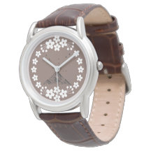Montre Florale Minimaliste | Montre Élégante et Ne