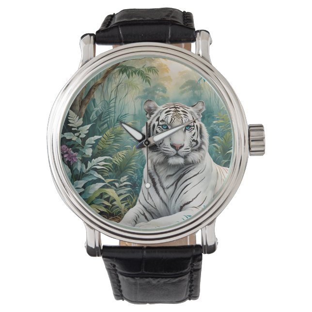 Montre Flore de la jungle de Tigre blanc (devant)