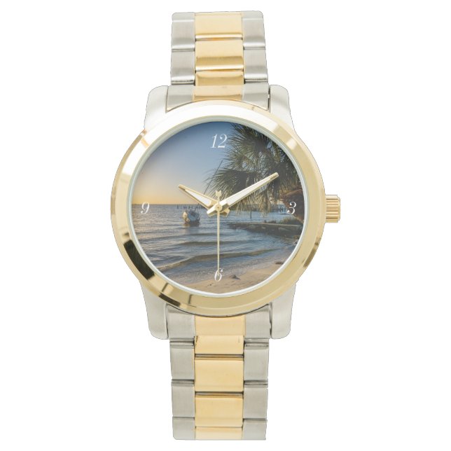 Montre Florida Leaning Palm Tree Sunset Watch (devant)