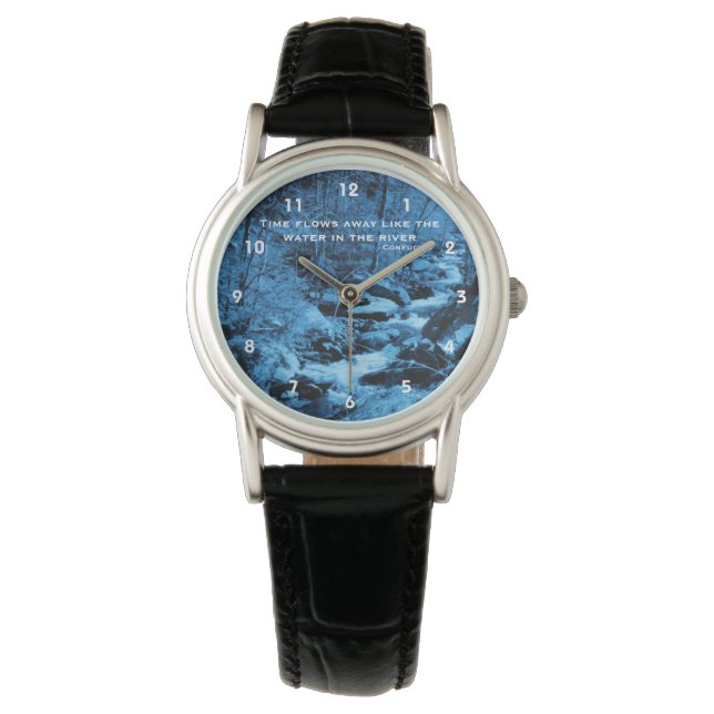 Montre Flot Temps Confucius Citation Inspirationnelle (devant)