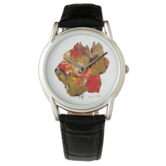 Montre Flower collagraph art watch