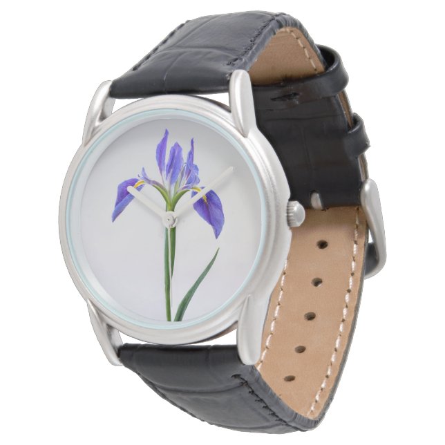 Montre Flowers | Purple Iris Flower (Incliné)