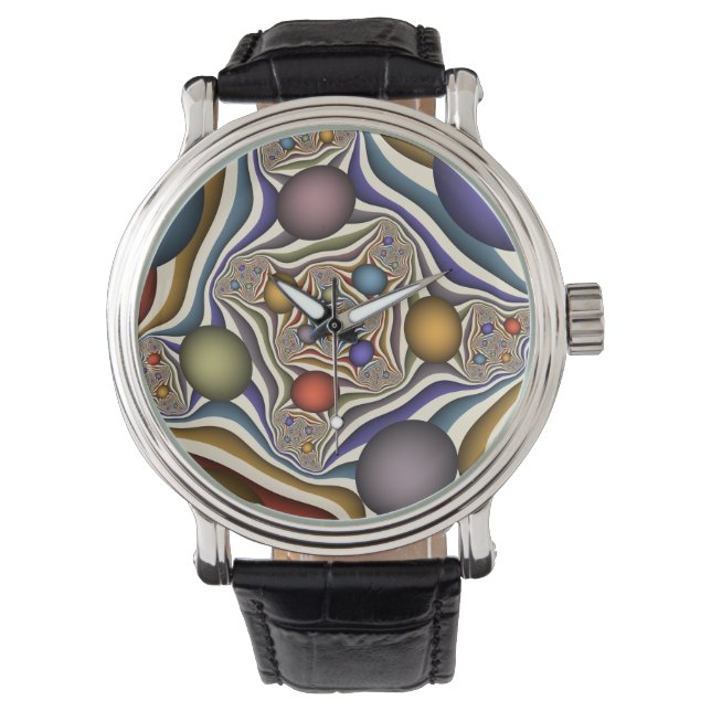 Montre Flying Up, Colorful Modern Abstract Fractal Art (devant)