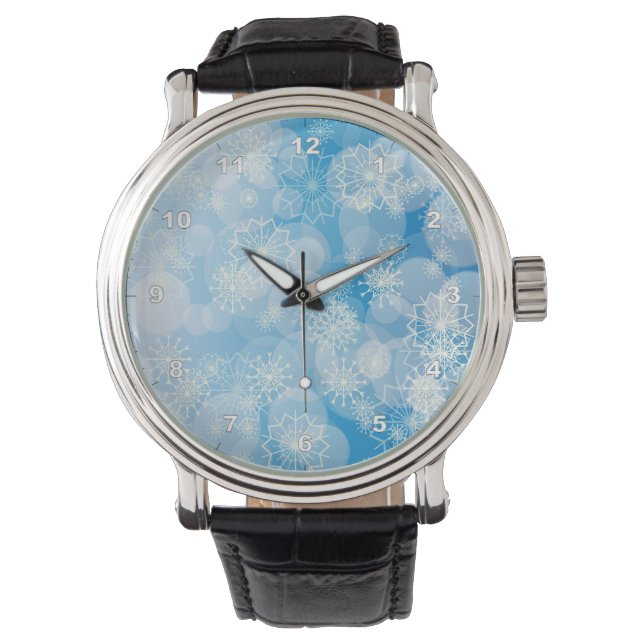 Montre Fond de flocon de neige  (devant)