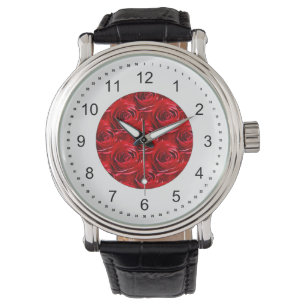 Montre Fond d'écran Abstrait du Centre de Rose Rouge