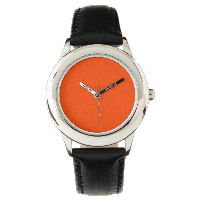 Montre Fond orange texturé calme et simple (devant)