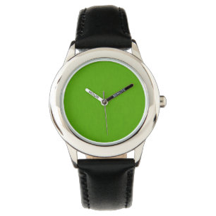 Montre Fond texturé vert citron calme et simple