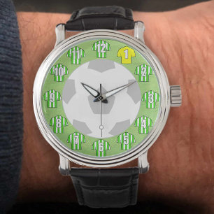 Montre Football Watch - avec Chemises à rayures vertes et