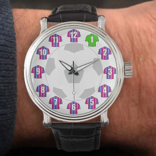 Montre Football Watch - avec Claret et Chemises Bleues