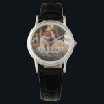 Montre Forever Be My Always Modern Mariage Photo Script<br><div class="desc">Montre photo moderne chic avec écriture manuscrite et lecture de typographie moderne : ' Etre toujours mon toujours 'aux côtés de vos noms personnalisés et date mariage. Personnalisez avec votre photo et vos informations préférées. Grand cadeau pour les jeunes mariés ou la Saint-Valentin !</div>