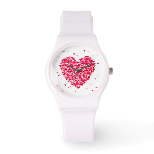 Montre Forme de coeur Valentines Jour Amour Cadeau