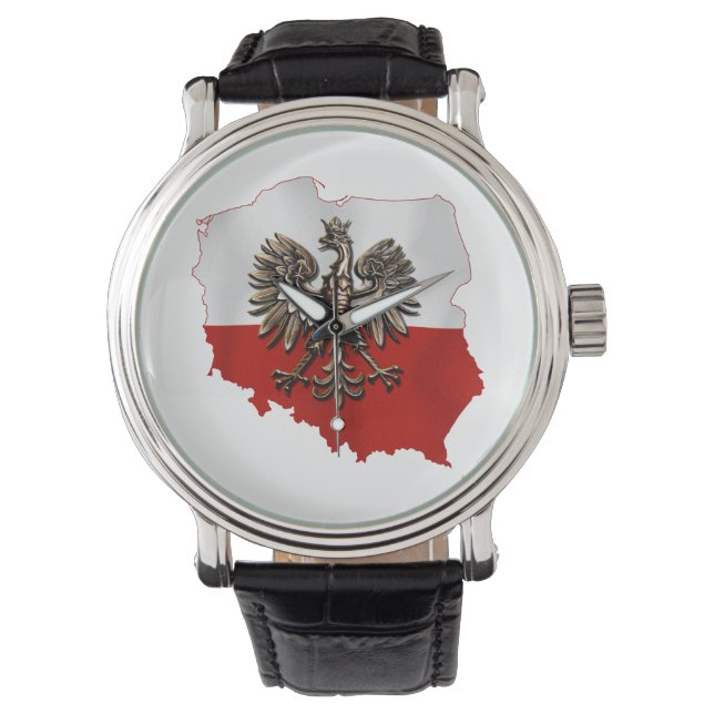 Montre Forme de la Pologne avec des couleurs vernissées D (devant)