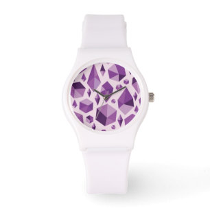 Montre Formes géométriques pourpres de bijou