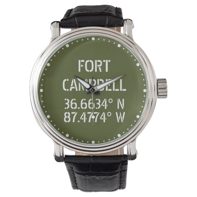 Montre Fort Campbell Latitude Longitude (devant)