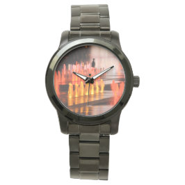 Montre foto, silhouette homme horloge