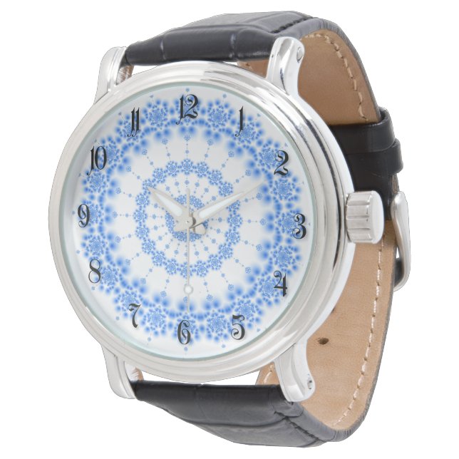 Montre fractale bleue (Incliné)
