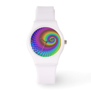Montre Fractale en spirale abstraite