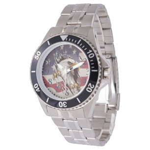 Montre Freedom Bald Eagle American Flag Watch
