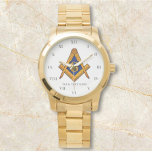 Montre Freemason Carré et Compass Charité Masonic<br><div class="desc">Maître adorable,  Freemason,  carré et boussole,  charité,  Montre de symbole maçonnique.</div>