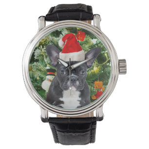 Montre French Bulldog Arbre de Noël Ornements Snowman