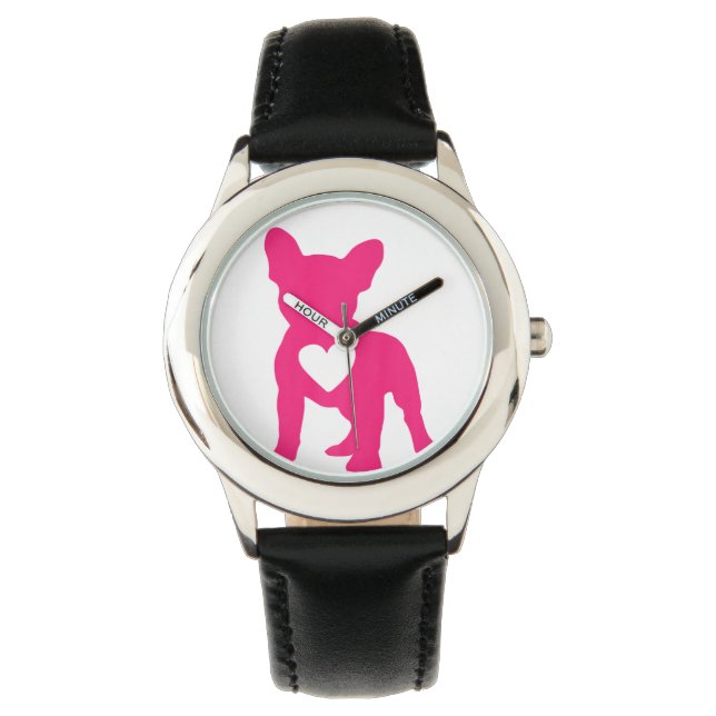 Montre Frenchie Dogs Heart Français Bulldog Chien Proprié (devant)