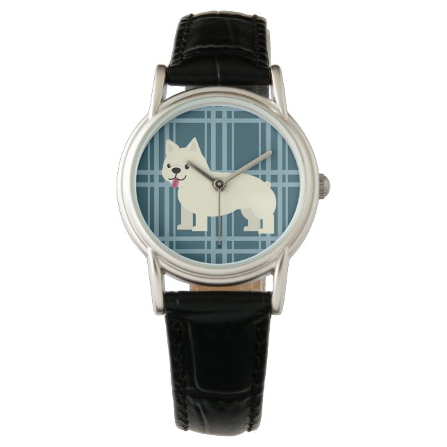 Montre Frenchie Plaid Blue (devant)