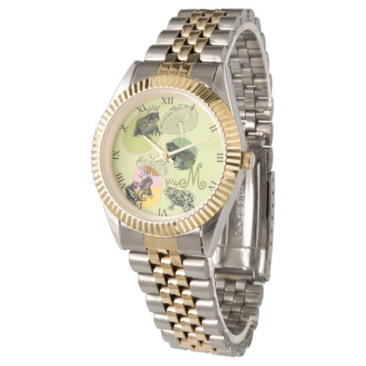 Montre Frogcore et Champignons Aiment Monogramme esthétiq (Incliné)