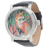 Montre Fuchs Zauberwald Hand-Painted Nature Illustrations (Incliné)