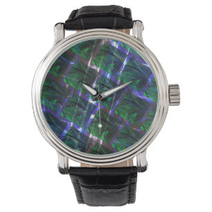 Montre Fundo com imagem verde sob grade escura?
