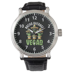 Montre Funny Cactus Sombrero Nacho Vegan moyen