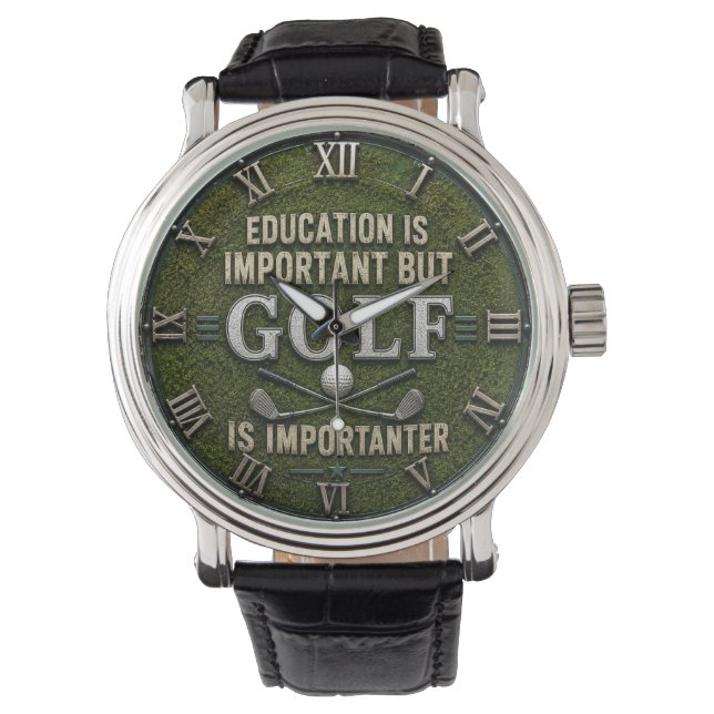 Montre Funny Golf Decor Golfer Gift Rustic (devant)