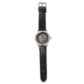 Montre Funny Kawaii Chat Manger Ramen nouilles mignonnes  (Plat)
