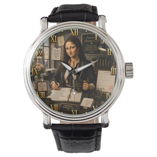 Montre Funny Mona Lisa Executive Assistant (devant)