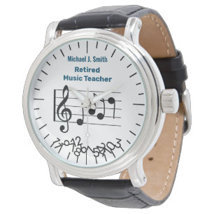 Montre Funny Musique retraitée Nom de l'enseignant Jumble