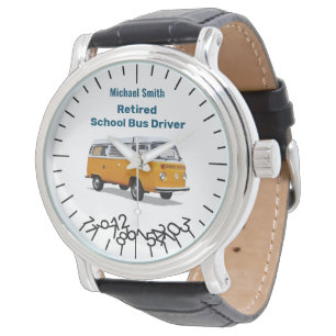 Montre Funny Retraité Conducteur de bus scolaire Jumble N