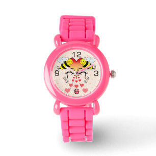 Montre Gaffez les coeurs d'amour d'abeilles