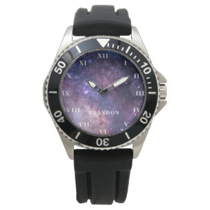 Montre Galaxie Galactique Espace Extérieur Nebula Marine 
